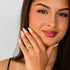 Stackable 3-Piece Ring Set - Silicone & Metal Heart